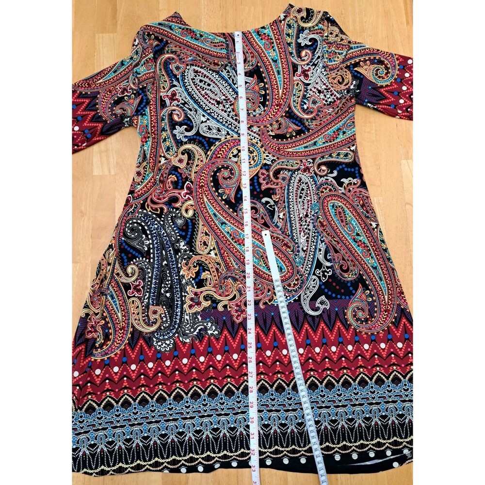 MSK Dress Lot of 2 Tropical Floral Paisley Stretchy Comfortable Size Medium - Picture 15 of 15